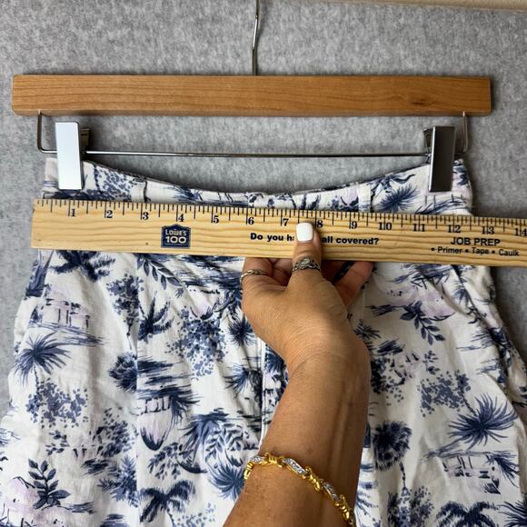 Abercrombie & Fitch Linen Shorts Womens XS White Bermuda Hawaiian Casual Preppy - Picture 5 of 12
